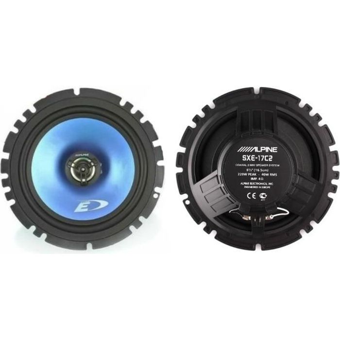 2 ALPINE SXE-17C2 haut-parleurs coaxiales 2 voies 16,50 cm 165 mm 6,5\