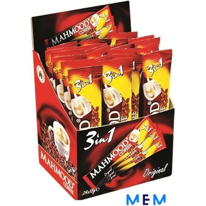 24 dosettes -Nescafé- 3 en 1 MAHMOOD COFFEE