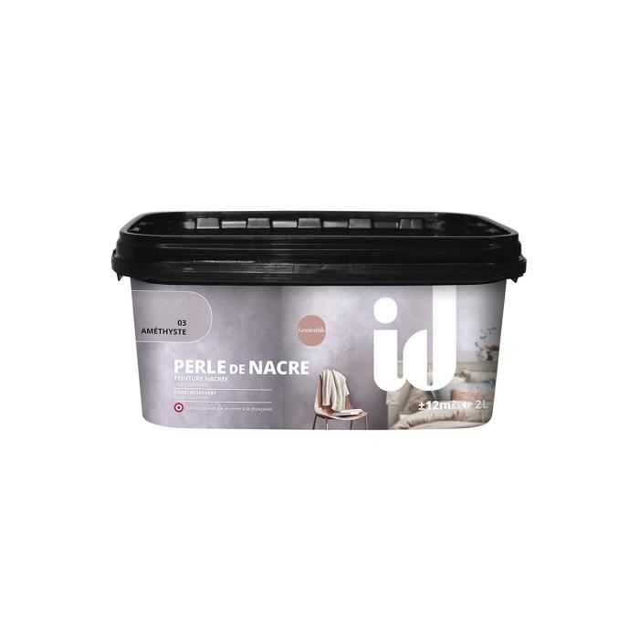 Peinture nacrée décorative PERLE DE NACRE 2L AMETHYSTE - ID Paris