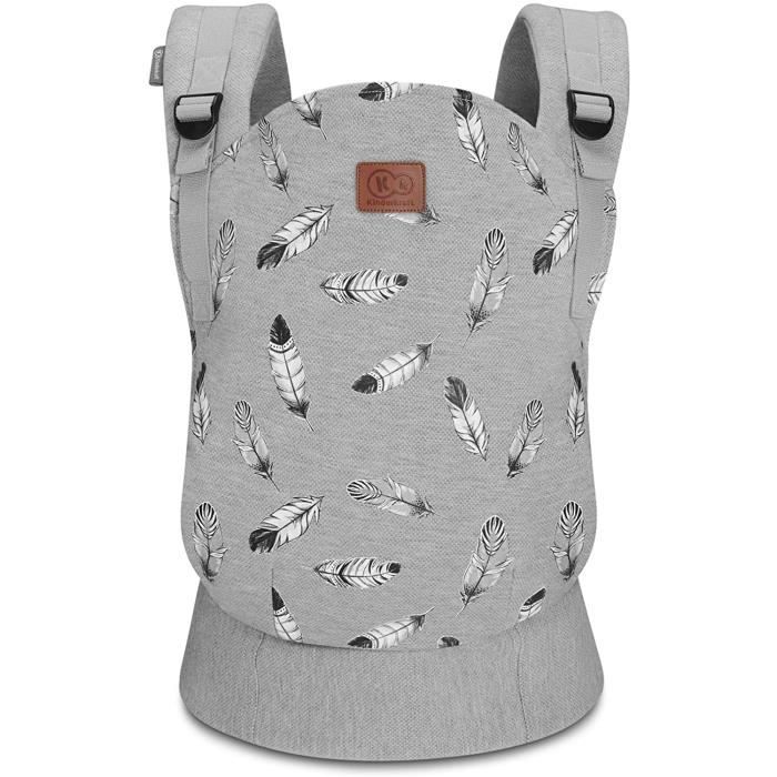 Kinderkraft Porte Bébé Physiologique MILO, Érgonomique, Portage Av./Ar, Gris