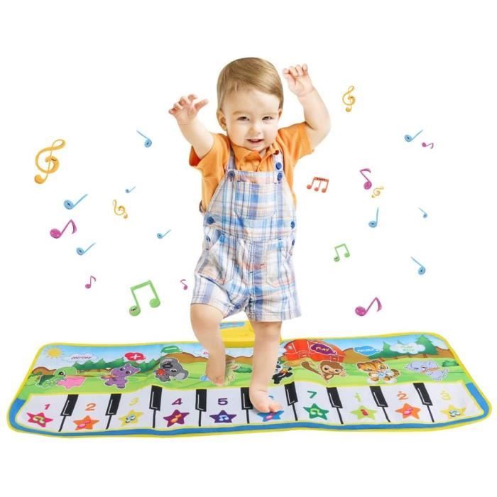 Tapis de piano, jouets musicaux 10 tapis de musique clés tapis de danse éducation précoce jouet clavier musical portable