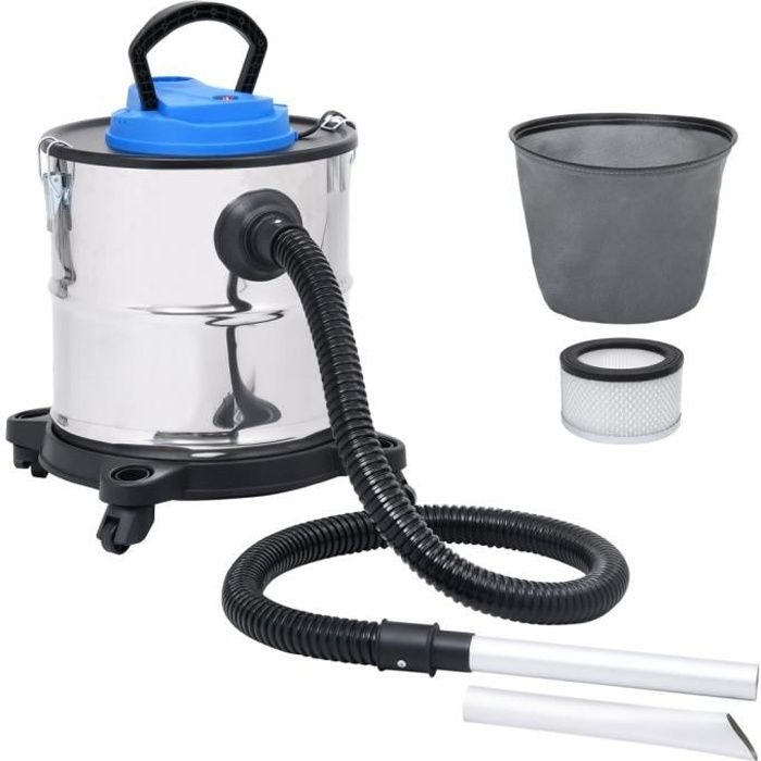 Aspirateur à cendres et filtre HEPA 1200W 20 L Acier inoxydable HB045