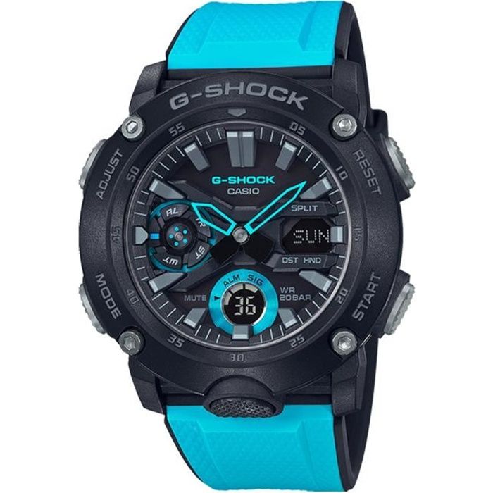CASIO-Montre Analogique - Digital pour Homme à movement Quartz en Plastique GA-2000-1A2ER