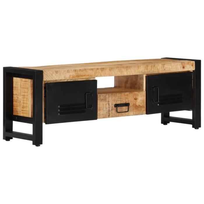 Meuble TV 120x30x40 cm Bois massif de manguier - DIO73807418