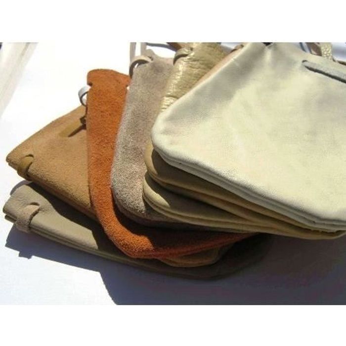 MaRécréation - 1 petit sac en cuir pour ranger les billes Couleurs aléatoires