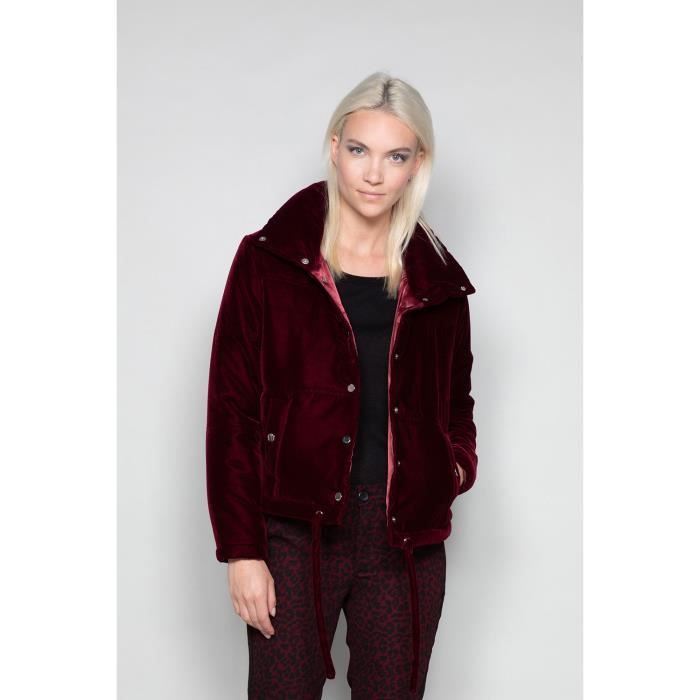 Doudoune en velours BERTILLE - Couleur - Burgundy, Taille - L