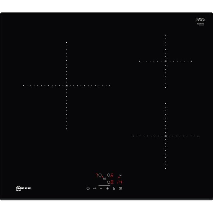 Neff - plaque de cuisson à induction 60cm 3 feux 4600w noir - t36fb10x0