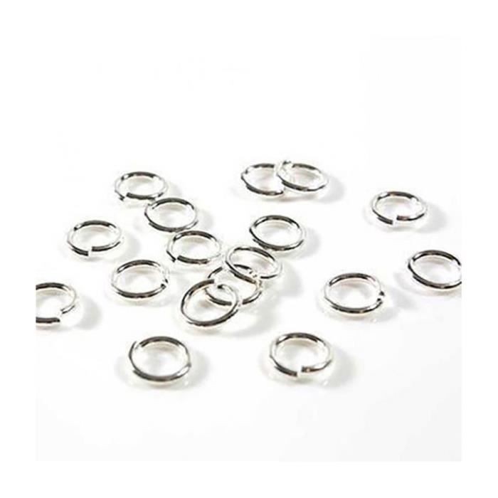 Accessoires création anneaux de jonction 4 mm 200 pcs Gris