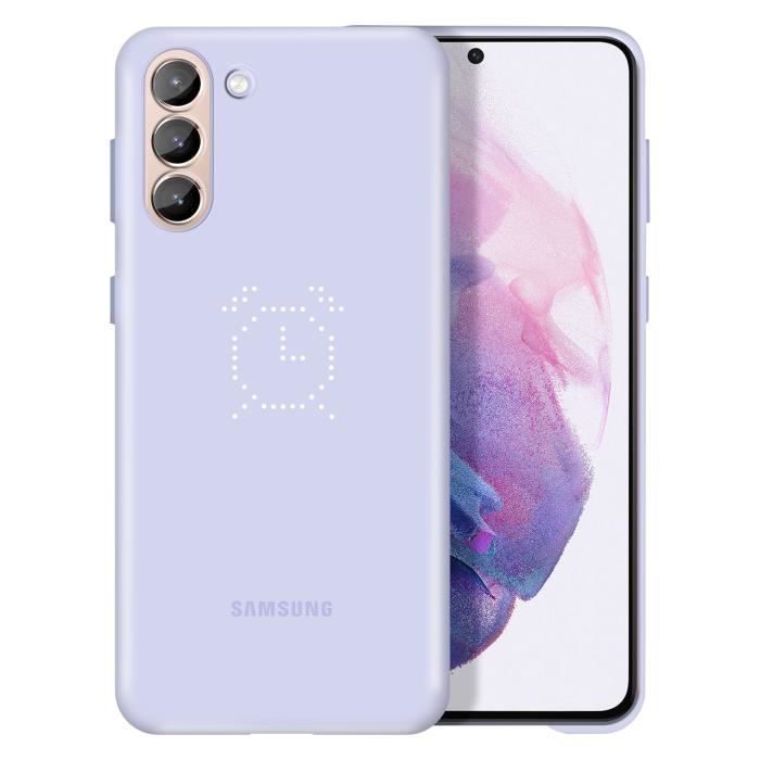 Coque Samsung Galaxy S21 Rigide LED Intelligente Compatible QI Original violet Violet