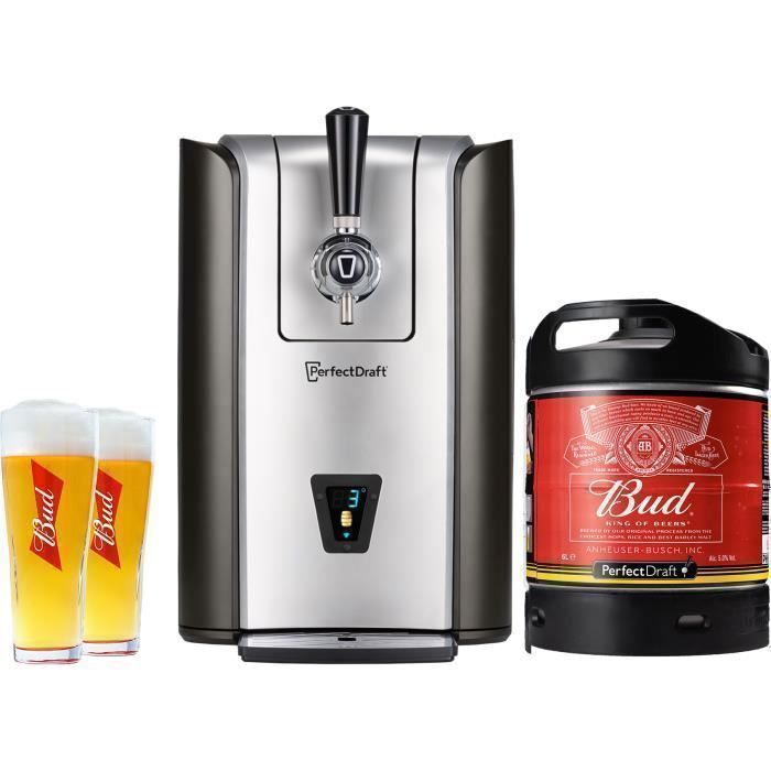 PerfectDraft Pro Pack Tireuse à bière Bud + 2 verres 33cl