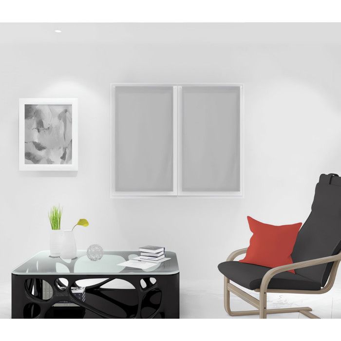 SOLEIL D'OCRE Paire de brises bise Panama 45x90 cm gris clair