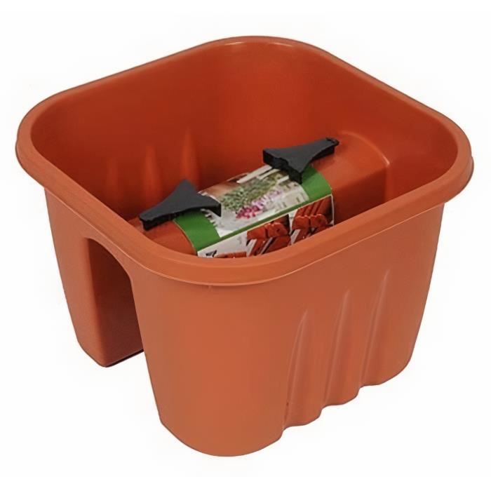 TOM pot de fleur de garde-corps 29 cm marron