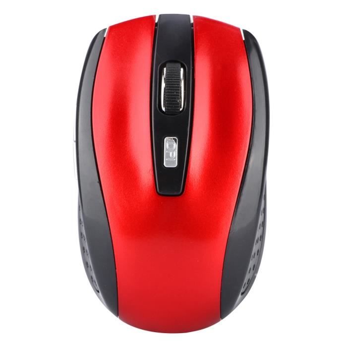 Souris sans fil USB 6D ultra-mince 2.4G 1200DPI souris d'ordinateur portable ergonomique (rouge) ABI12