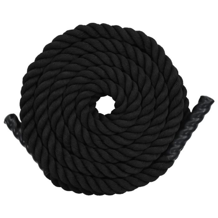 vidaXL Corde de traction 12 m Polyester Noir