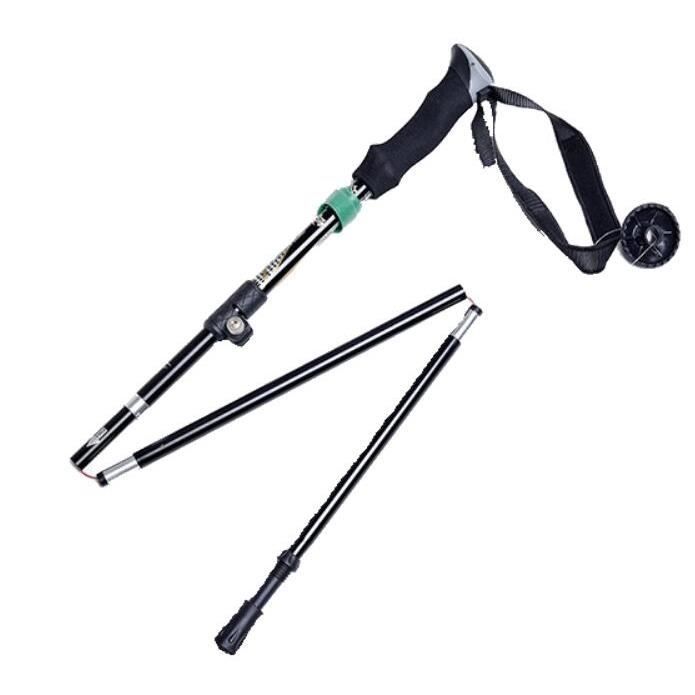 Bâtons de Marche Pliable, Bâtons de Randonnée Téléscopique en Aluminium Ultra Léger pour Trekking Voyage Sport en Plein Air, Longeur