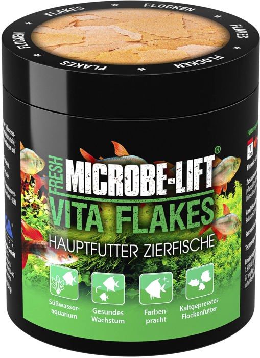 Microbe-Lift Vita Flakes VFS250G - Flocons nourriture pour poissons 30 g Microbe-Lift Vita Flakes VFS250G - Flocons nourriture pour poissons 30 g