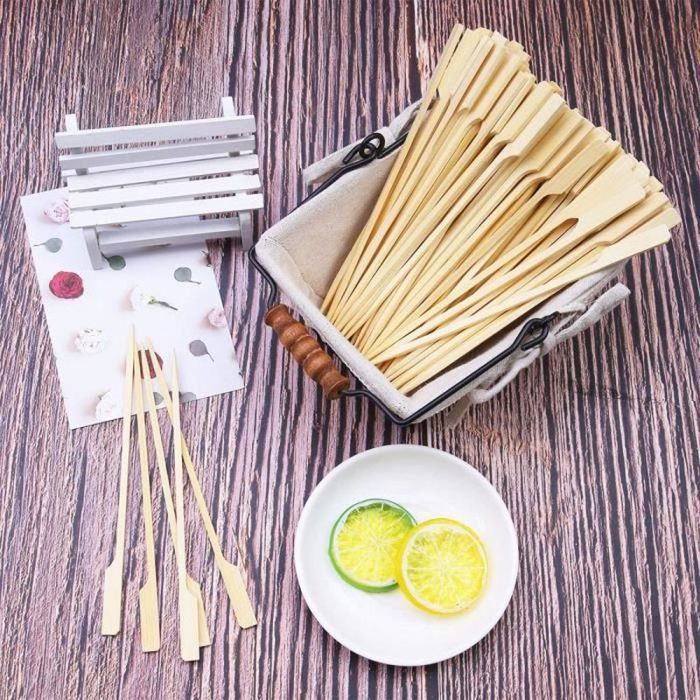 Hysagtek Lot De 400 Brochettes En Bambou 15 Cm - Piques Barbecue Kebab Fruits Apéritif