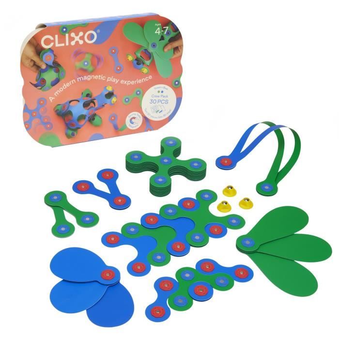 Clixo Crew Pack 30 pièces Bleu/Vert