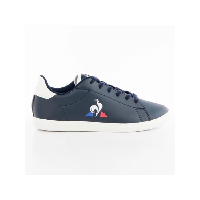13833 Basket - LE COQ SPORTIF - Courtset 2 Gs - Bleu - Lacets - Tige cuir