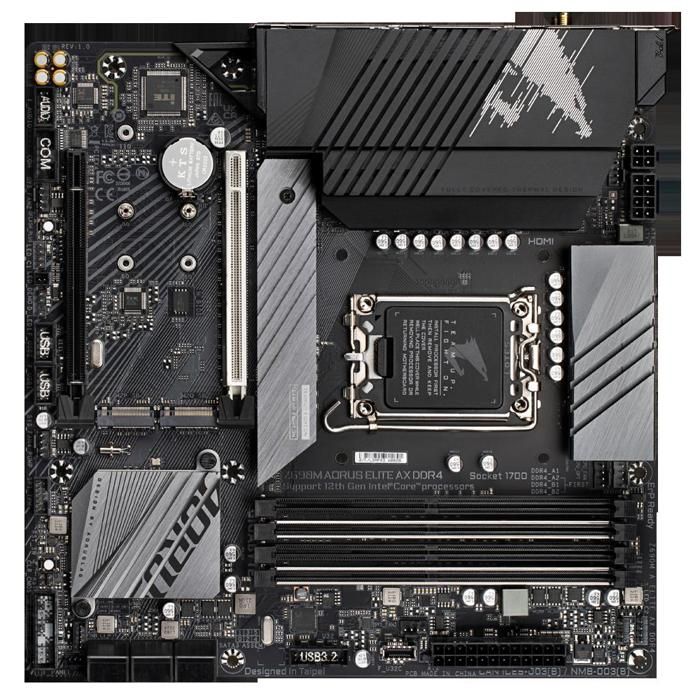 Carte mère GIGABYTE Z690M AORUS ELITE AX DDR4 SDRAM Intel Z690 Socket LGA1700 4xDDR4 SDRAM 128GB Micro ATX