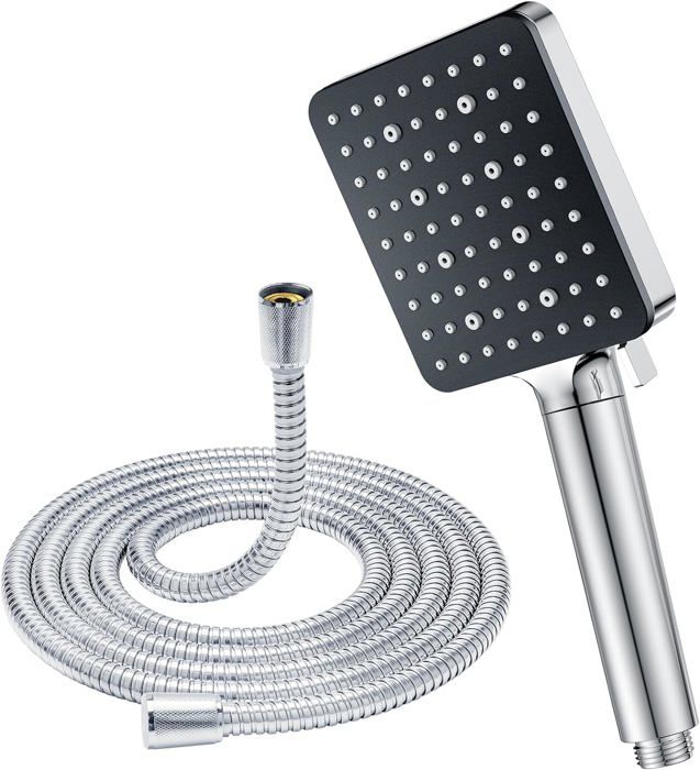 Pommeau De Douche SREWOHS Haute Pression - 5 Modes, Économie D'Eau, Anti-Calcaire - Avec Tuyau Et Support