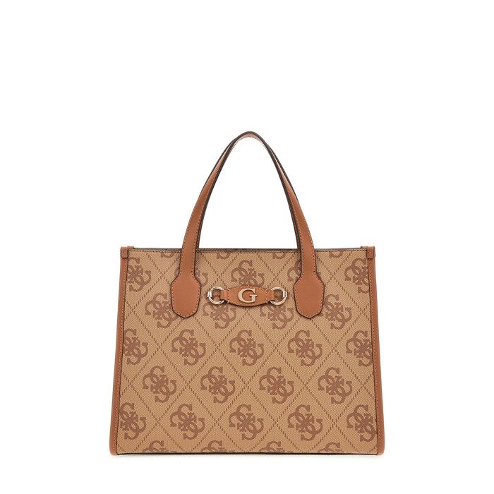 Sac à main - GUESS - Izzy - 2 Compartiments - Taupe Marron - Bandoulière Amovible