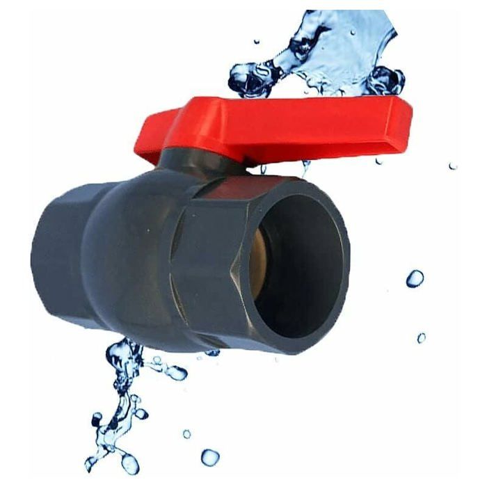 Vanne à Boisseau Sphérique PVC 50 Mm — Pour Tuyauterie Eau, Douille Coulissante, Robuste Et étanche, Installation Facile