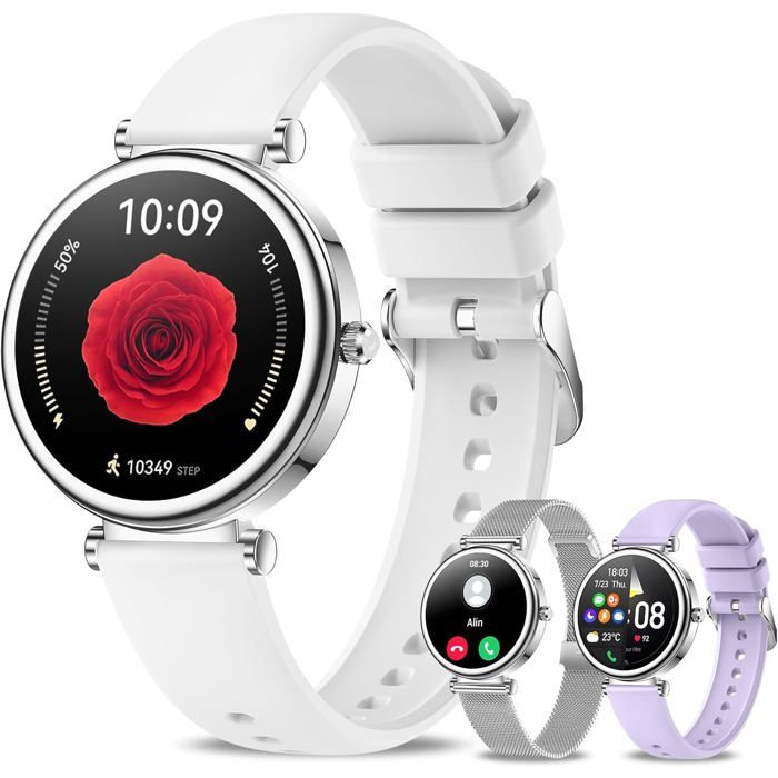 Montre Connectée Femme 1.27" - Appels Bluetooth, Cardio SpO2, 100+ Modes Sport, IP68, Compatible Android IOS