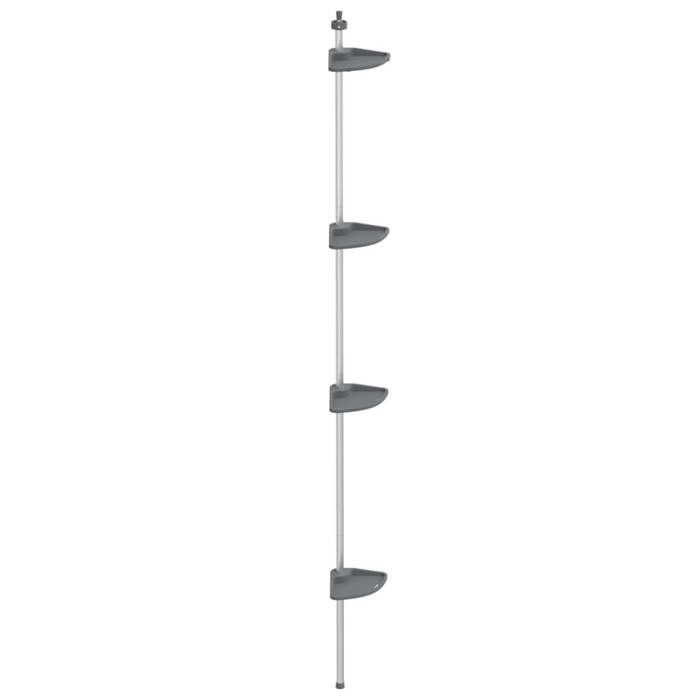 SWEETY Étagère d’angle de douche Accessoires de salle de bain télescopique à 4 niveaux Argenté FR176