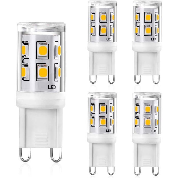 G9 LED 2W 20W 25W G9 Halogènes Equivalente 200lm Blanc Chaud 3000K Ampoule Led G9 Lampe CRI 80 360 Degrés Angle AC 220-240V 5pcs