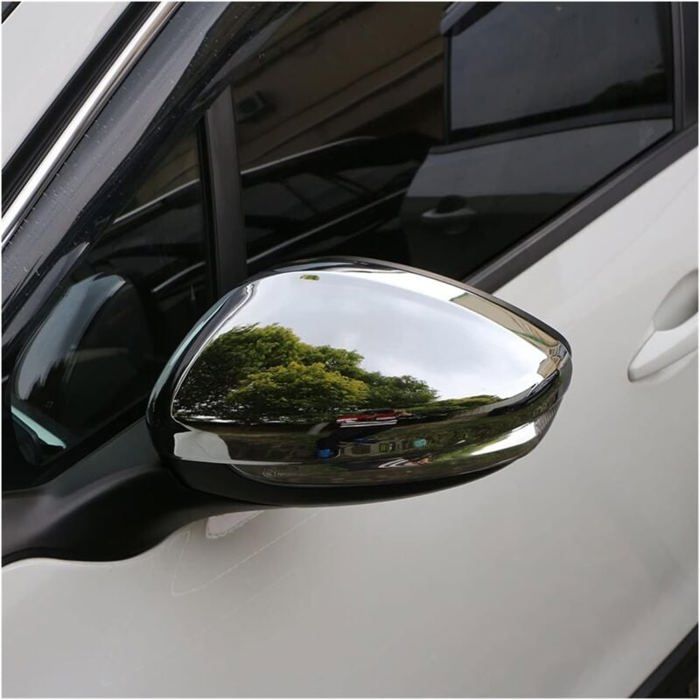 Rétroviseur pour voiture Rétroviseur Latéral pour Peugeot 2008 2014-2018 Accessoires ABS Chrome Rétroviseur Protecteur Couvre 2 Piè