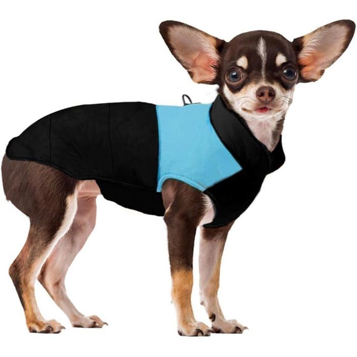 Comparer les prix de Vêtements chauds pour petits moyens et grands chiens – Veste imperméable pour animaux de compagnie – (Bleu S)