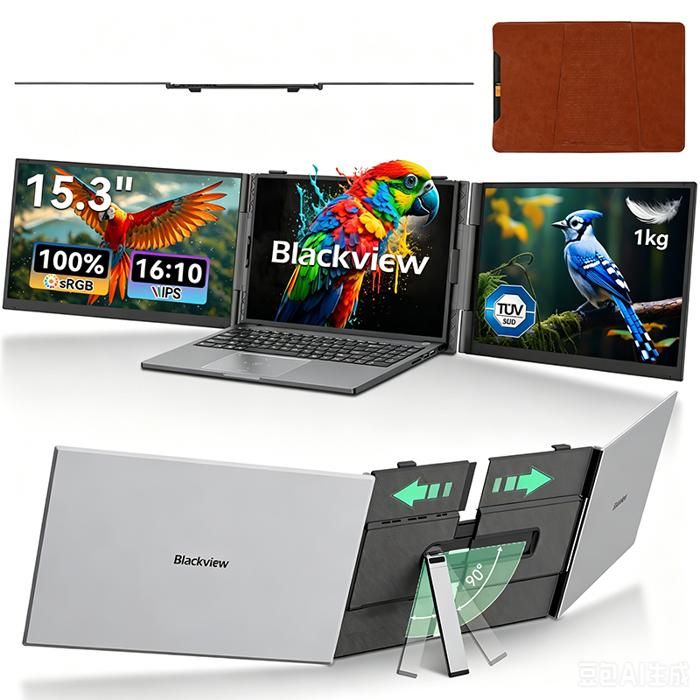 Blackview DCM8 Moniteur portable 153 IPS 16:10 1920×1200 USB-CTriple Ecran PC Portable 14–173 Compatible MacWindows Chrome