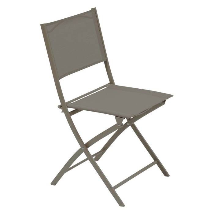Lot de 4 Chaises de jardin Modula pliables noisette - Hespéride Lot de 4 Chaises de jardin Modula pliables noisette - Hespéride