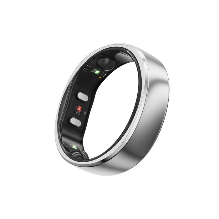 RingConn Gen 2 Smart Ring Suivi Apnée du Sommeil 12 Jours Sommeil FC & Stress iOS/Android(Argent Taille 9)