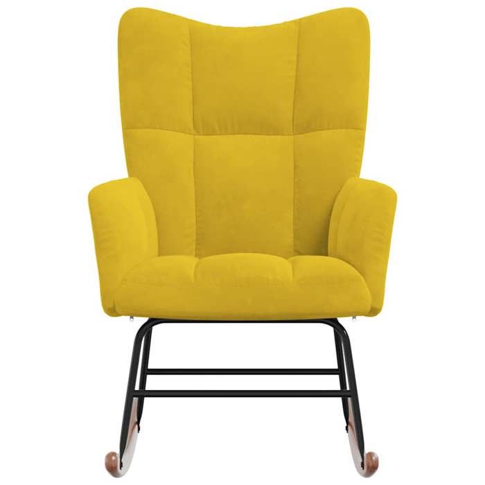 TOP 2026 Fauteuil berçante - 1 PLACE - MODERNE - Jaune moutarde Velours - 61x78x98 cm FF329