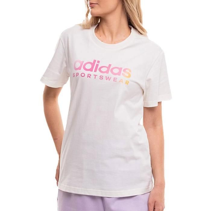 T-shirt Ecru Femme Adidas W Lin Spw Gt