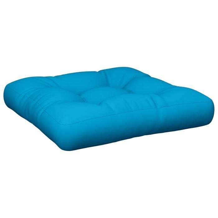 Moderne Coussin de palette bleu 50x50x12 cm tissu Décoration de chaises & canapés @EU53518