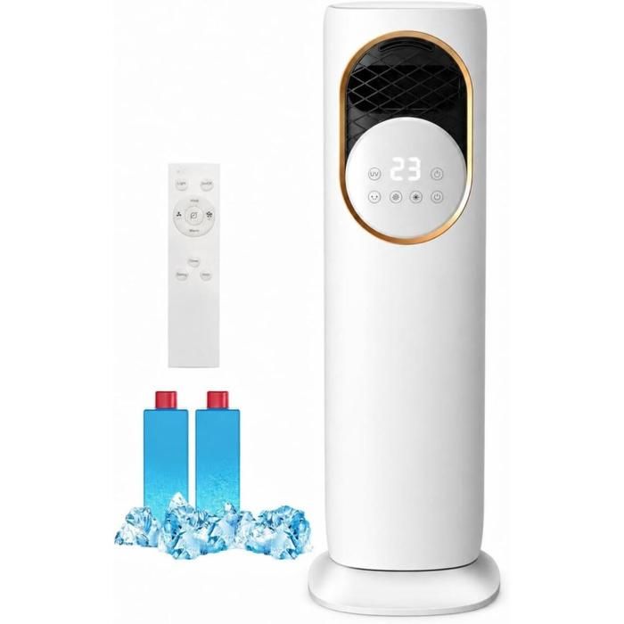 Refroidisseur dAir 4L Climatiseur Mobile sans Évacuation avec Chauffage Refroidissement Oscillation 180° 3 Vitesses Télécommande