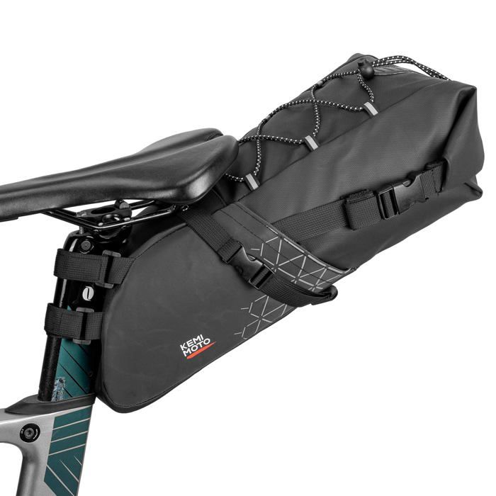 Sacoche de Selle Vélo Etanche 11L Sac de Selle Velo avec Réfléchissant Sacoche de Arrière Vélo pour Velo de Course Noir SELLE