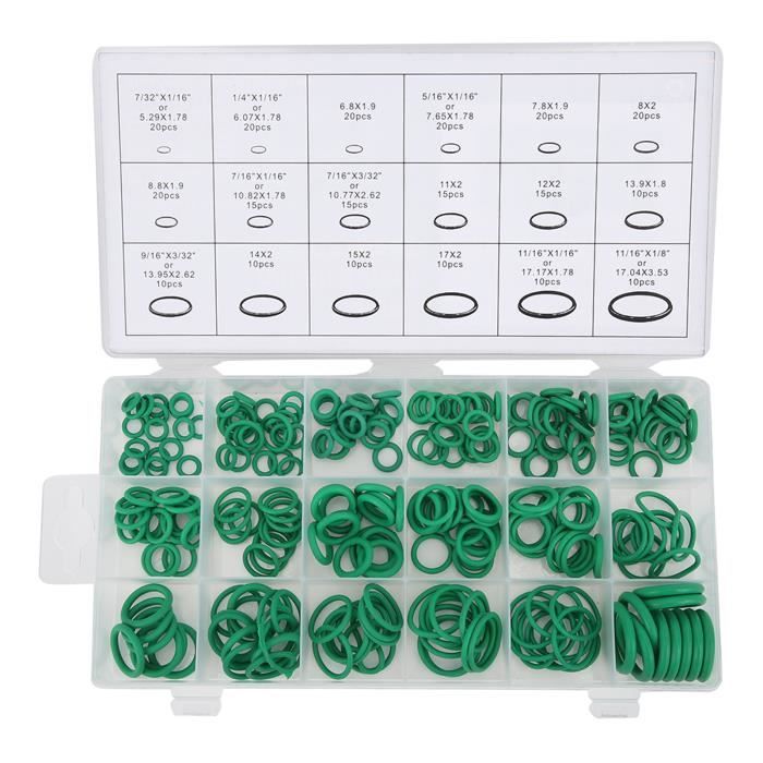 Kit De 270 Joints Toriques – 18 Tailles Différentes – Pour Climatisation Auto – Neuf