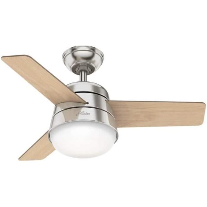 Ventilateur de plafond - Hunter - Finley 91 BN - Ø 91 cm - 3 vitesses - Télécommande intégrée - Hunter