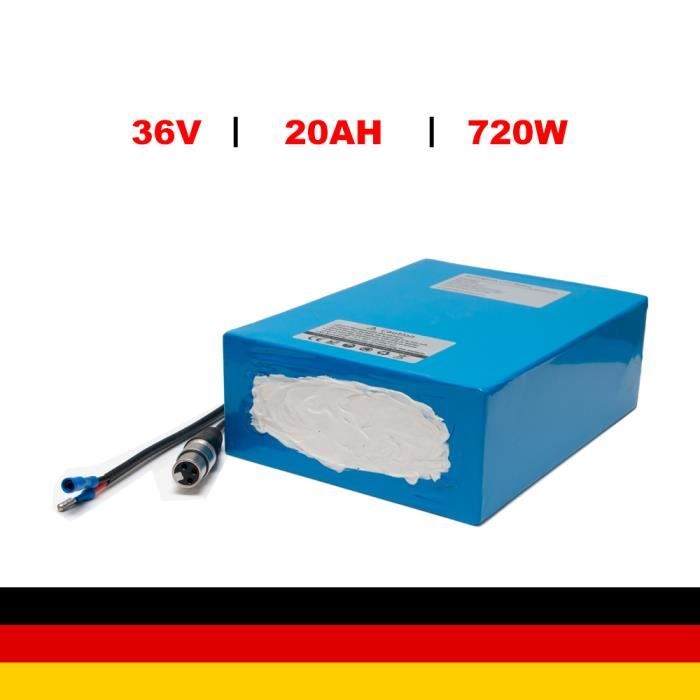 36V 20Ah 720Wh Pack Souple Batterie pour Vélo Electrique au Lithium Li-ion professionnelle