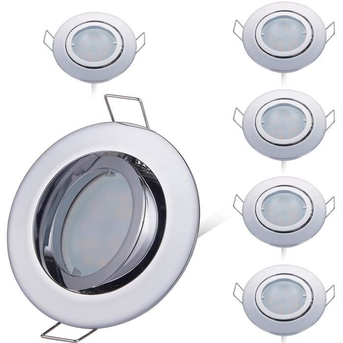 Spot LED Encastrable Montella Rond 5W 2700K Noir IP65 Dimmable Orientable