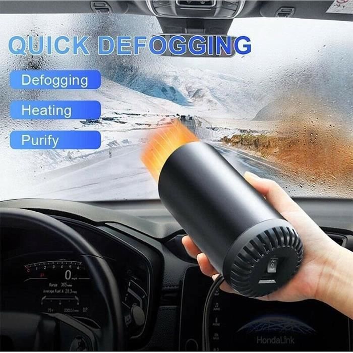 Chauffage Voiture Portable 12V/24V – Dégivreur Rapide Pare-brise Pour Voitures Et Camions