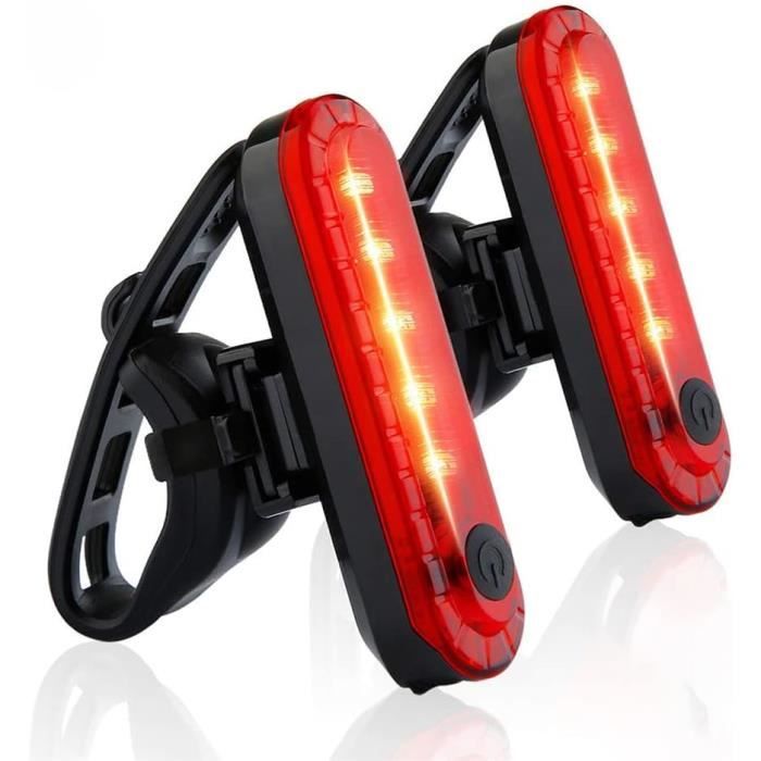 Feu Arrière Vélo LED Solaire - Ultra Lumineux, étanche IPX4 - Pour Casque, VTT, Vélo De Route - Sécurité Nocturne