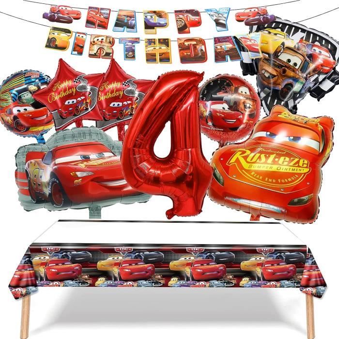 Décoration Anniversaire Voiture Hotwheels - Ballons Imprimés, Banderole, Déco Gâteau - Kit Fête Garçon Course