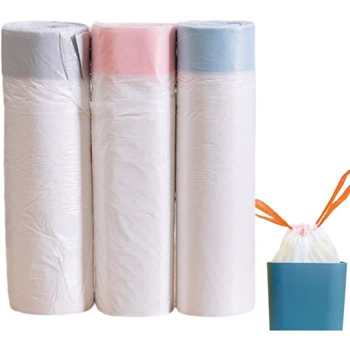 Lot De 60 Sacs Poubelle Avec Cordon De Serrage 20 L Très Résistants