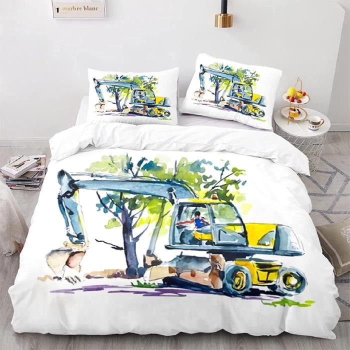 Housse De Couette-140x200cm-Housse De Couette Tracteur Parure De Lit 3D