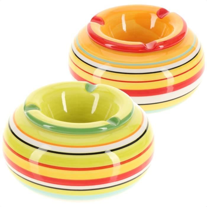 Lot De 4 Cendriers Silicone Couleurs - Résistants Chaleur 8.3cm Portable Intérieur Extérieur